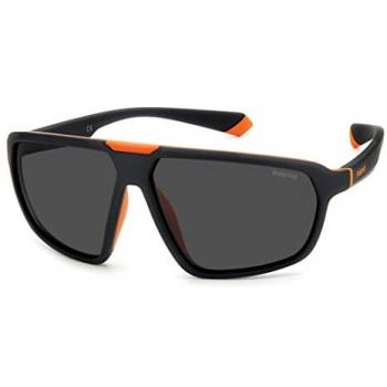 Polaroid Matte Black Orange Unisex Sunglasses PLD2142/S 61MM