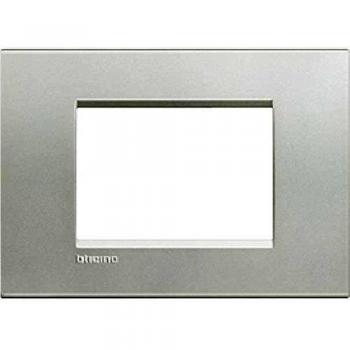 Placa Cuadrada Livinglight Plata 3 Módulos LNA4803AG