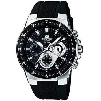 Casio EF-552-1AVEF EDIFICE - Reloj en caja sólida de acero inoxidable, 10 BAR, para Hombre, con Correa de Acero macizo, Negro