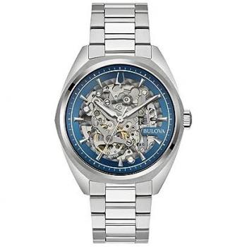 Bulova Surveyor Men's Automatic Stainless Steel Watch 41mm Silver/Blue