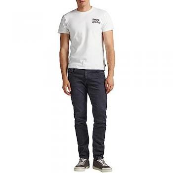 Jeans Pepe Jeans Stanley Casual Sostenibles Algodón Denim Negro y Gris Thunder 32/32 Hombre