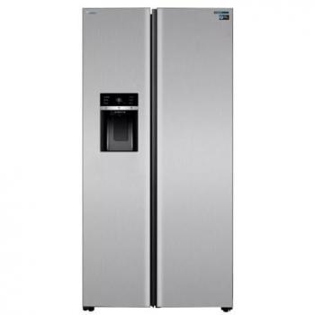 Frigorífico Americano Infiniton SBS-591A85XEI, 591 Litros, Total No Frost, Clase E, Dispensador de Agua y Hielo Picado, Inox Antihuellas, Pantalla LCD,