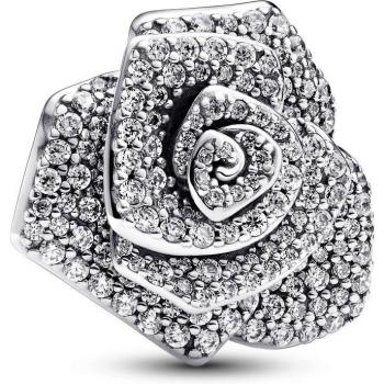 Charm Pandora Moments de plata con Rosa Brillante Floreciendo