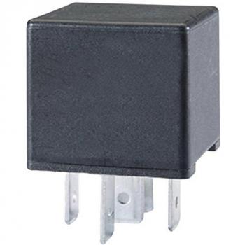 HELLA 4RD 007 903-001 Relé, corriente de trabajo - 24V - 5polos - Diagrama de circuito: W2 - Conector: B1 - Contacto ruptor/Contacto de cierre/contacto conmutador - Color: negro - sin soporte