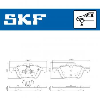 Pastillas de freno SKF VKBP 80205 - Juego de pastillas de freno, alta calidad, diseño optimizado para un rendimiento superior, incluye componentes para una instalación fácil y rápida, fabricadas con materiales duraderos que garantizan una