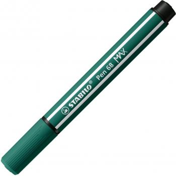 Rotulador STABILO Pen 68 MAX con punta biselada en color verde turquesa