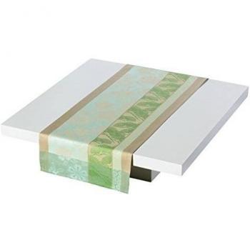 Le Jacquard Francais 20318 camino de mesa Sakura celadón 55 x 200 cm, algodón