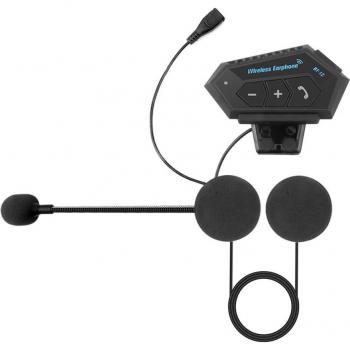 Intercomunicador Inalámbrico Bluetooth 4.2 para Casco de Motocicleta con Auriculares Estéreo Manos Libres y Soporte para Llamadas Automáticas