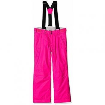 Dare 2b Motive Pant Waterproof & Breathable High Loft Insulated Ski & Snowboard Salopette Trousers with Integrated Snow Gaiters and Reflective Detail Pantalones de esquí, Infantil, Cyber Pink, 7-8