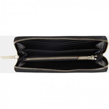 Calvin Klein - Cartera pequeña en negro con solapa y monedero