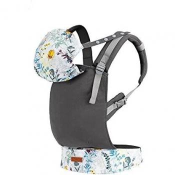 MOMI COLLETE Portabebés a partir de los 3 meses, para bebés y niños pequeños hasta un peso corporal máximo de 20 kg, con capota y reposacabezas para el bebé, ajuste óptimo con 6 puntos | Amor