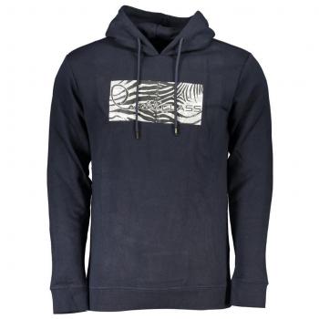 Cavalli Class Blue Cotton Hoodie Sweater - 3XL