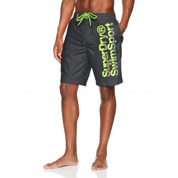 Superdry Boardshort, Bañador para Hombre, Grigio