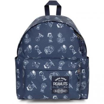 Mochila Eastpak Day Pak'r Azul con diseño clásico, capacidad de 24 litros, fabricada en poliéster duradero, compartimento principal con cierre de cremallera, bolsillo frontal con cremallera, correas ajustables y