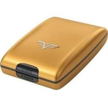 Tru Virtu – Cartera de tarjetas y efectivo de aluminio golden eye