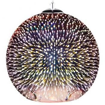 Lámpara de Techo Colgante Moderna de Cristal Cobre Efecto Luz Difusa Sessera