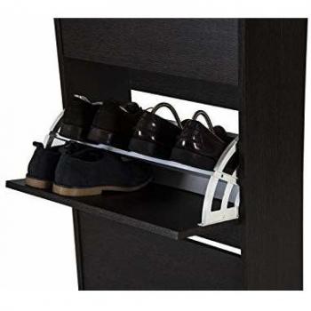 Armario Zapatero Rin 53AB Wengué con 4 puertas abatibles y medidas de 161 x 54 x 25 cm