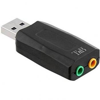 Adaptador USB 2.0 a Doble Jack 3.5mm con Soporte de Audio 5.1 y Micrófono