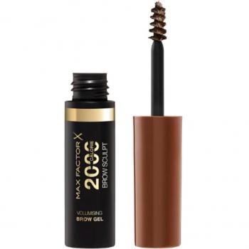 Max Factor 2000 Calorie Brow Sculpt Eyebrow Gel, Shade 003 Brown, 4.5 ml, Waterproof, Smudge-Proof, Long-Lasting, Volumizing for Plumped & Fuller-Looking Brows