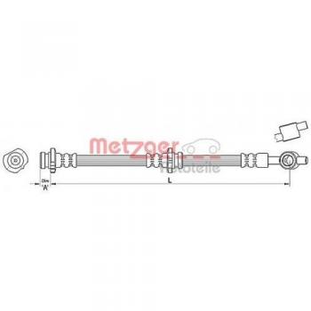 Metzger 4110387 Tubo flexible de frenos