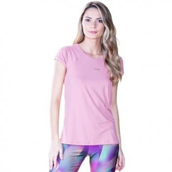 Camiseta Mujer Deporte Manga Corta Transpirable Rosa Dorado Gym Fitness Running Creative Talla M