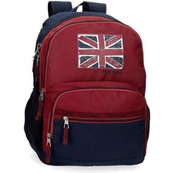 Mochila Pepe Jeans Andy Doble Cremallera, 33x46x17 cm, Rojo