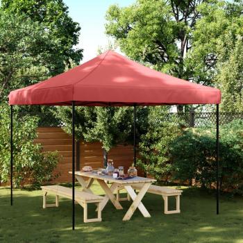 Tienda de campaña plegable Pop-Up Borda 292x292x315 cm, Tienda de fiesta plegable Pop-Up burdeos 292x292x315 cm Rojo