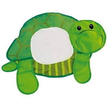 Bieco 04004529 - Red para la bañera con forma de tortuga, para guardar juguetes de baño, con ventosa para fijar, color verde