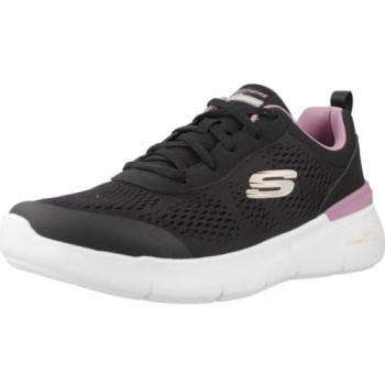 Zapatillas de Fitness para Mujer Skechers Skech-Air Dynamight 2.0 con Memory Foam, Color Lila y Negro, Talla 41