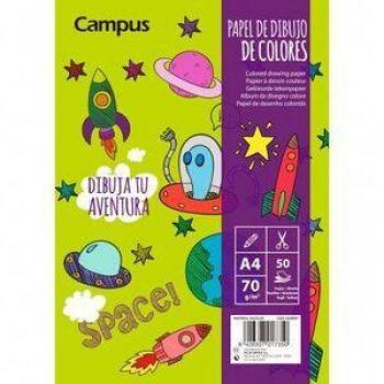Bloc de dibujo Campus College A4 50 hojas 70g. Colores
