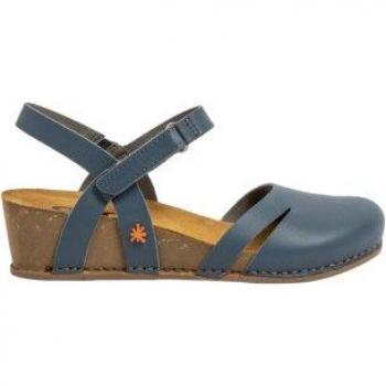Sandalias de piel Art 1931 Nappa azul con altura de tacón de 4.5 cm y Sandalias de cuña I Live de piel para mujer
