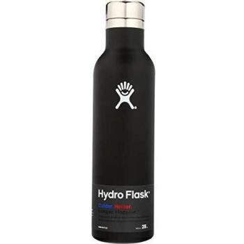 Hydro Flask Botella de Vino Unisex para Adultos, Color Negro, 739 ml