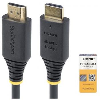 Cable HDMI Premium Certificado de Alta Velocidad 1m - 4K 60Hz - 1440p 144Hz - UHD HDR10/HDCP 2.2/ARC - 18Gbps