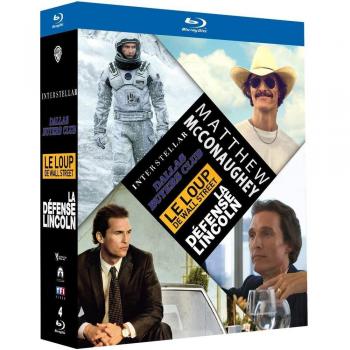 Matthew McConaughey : Interstellar + Dallas Buyers Club + Le loup de Wall Street + La défense Lincoln [Francia] [Blu-ray]