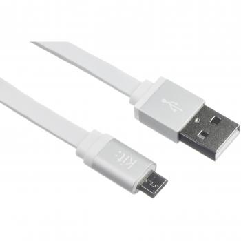 Kit Micro USB Cable plano de datos-compatible con Smartphones, Tablets y PCs incluyendo Samsung Galaxy S2/S3/S4/S5, Galaxy Note 2/3, Galaxy Tab 2/3/4, Sony Xperia Z1/Z2, HTC One/One M8 y Google nexo 5/7/10 - metálico negro