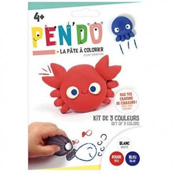Kit creativo de crayones moldeables - Animales acuáticos - 3 colores: Blanco, Rojo, Azul