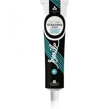 Dentífrico Black con flúor Ben & Anna tubo 75 ml, pasta de dientes natural con carbón activo, 75 ml