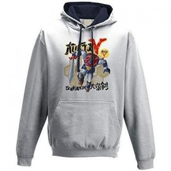 sudadera con capucha bicolore hombre Robot super electromagnetic machine white 1_M