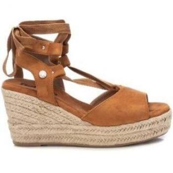 Refresh Sandalia Mujer Cuña Cintas Tobillo Kaki