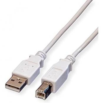 VALUE Cable USB 2.0, tipo A-B, blanco, 4,5 m