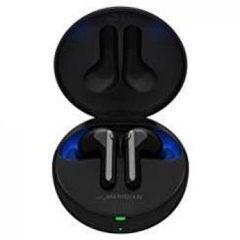 LG TONE Free FN7 Auriculares True Wireless con Cancelación Activa del Ruido, Tecnología Meridian Sound, base de carga con autolimpieza UVnano, doble micrófono compatible con iPhone y Android, negro