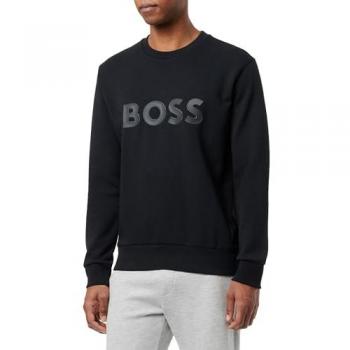 Boss Salbo Black Sweatshirt for Men, XL, Regular Fit, Cotton with Logo