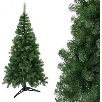 Árbol de Navidad Artificial 90 cm Verde con Puntas Rama Soporte Metal PVC