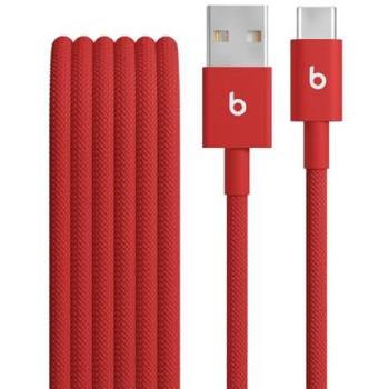 Cable USB-A a USB-C trenzado Beats 1.5 m Rojo Fuego
