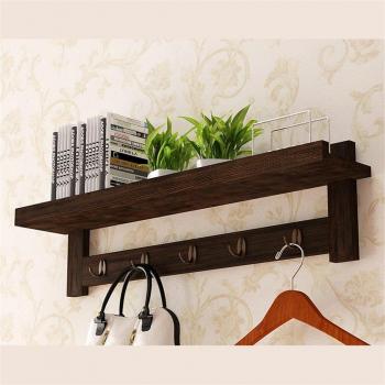 Perchero Madera sólida retro gabinete bastidores colgante de pared estante Creative dormitorio colgadores de gancho percha,Gancho de ropa
