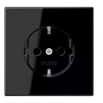 Base enchufe Schuko 16A 250V negro con protección para niños JUNG LS1521KISW