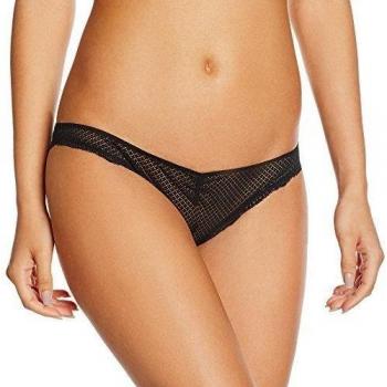 Women'secret Mst Blk Minf BB, Braguita Brasileña para Mujer, Black, S