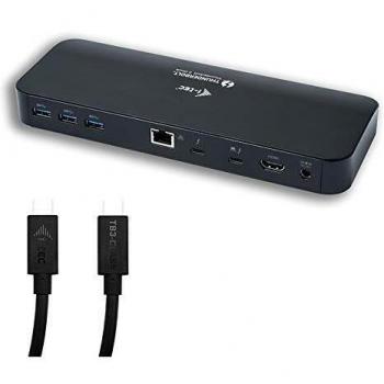 i-tec Thunderbolt 3 Docking Station 2X 4K con Power Delivery hasta 85W, Incluso 2X Thunderbolt 3 Cable - 150cm + 70cm et 1x USB-C a DisplayPort Câble - 150cm