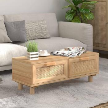 Mesa de centro marrón 80x40x30 cm de madera multicapa y pino macizo Vidaxl
