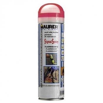 MAURER Spray Pintura Trazador Rojo Fluorescente 500 ml.